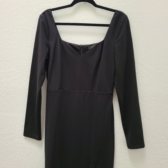 NWOT Lulus Celebration Long Sleeve Maxi Dress in Black - Picture 7 of 7